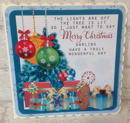 Merry Christmas Darling 7x7 Quick Card by Anita Henery