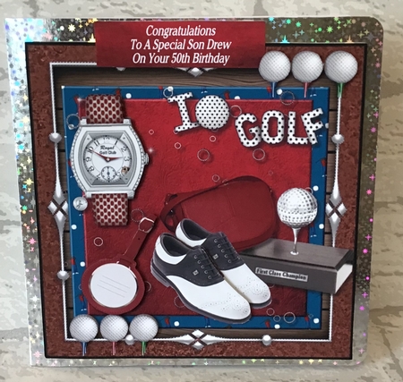 Male Card Golf  3 by Anita Henery