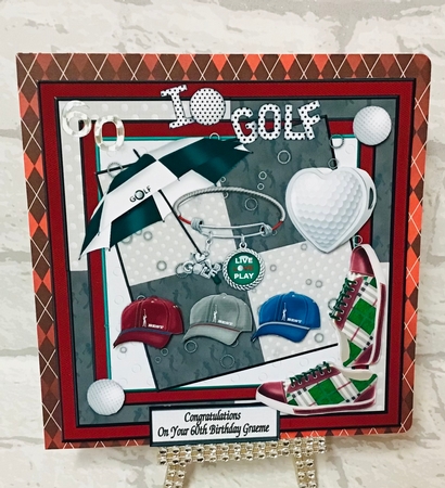 Male Card Golf 6 by Anita Henery