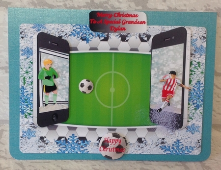 Christmas Football Dual Phones - male. by Anita Henery