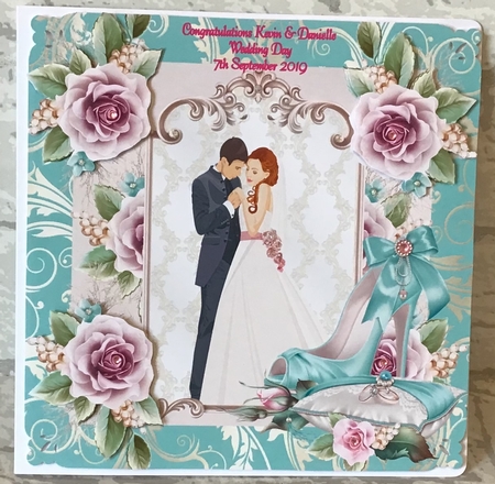 Wedding Couple 7x7 Quick card by Anita Henery