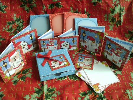 3D Christmas Carol Singers Top Drawer Cards Bumper Kit by Ann Blackman