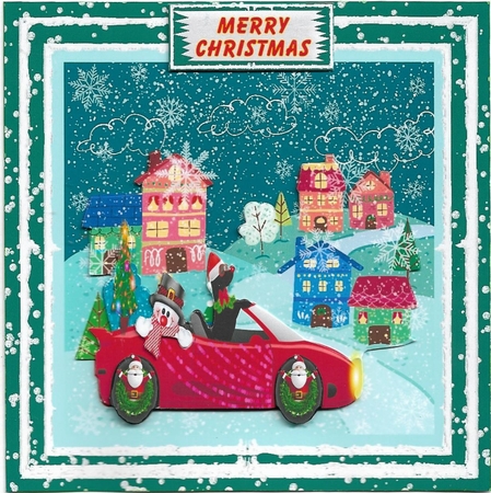 Christmas Cars 6x6 Card Front Bumper Kit by Ann Blackman