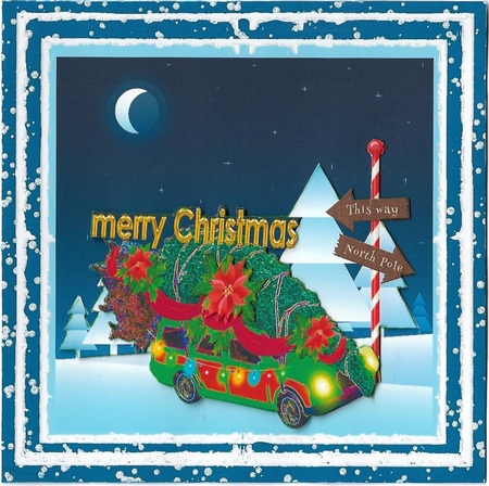 Christmas Cars 6x6 Card Front Bumper Kit by Ann Blackman