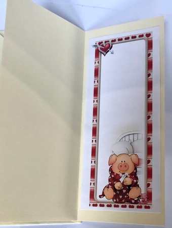Pigs in Blankets Tootsie Valentine Large Vertical DL Insert by Ann Ramsell