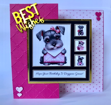 Cute Schnauzer Puppies Birthday - Black by Ann Ramsell