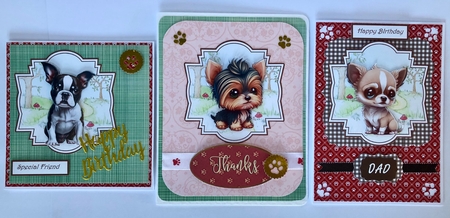 Boston terrier,, Chihuahua and Yorkshire terrier toppers by Ann Ramsell