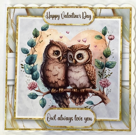 OWL Couples Card Front Mini Kit-1 by Ann Ramsell
