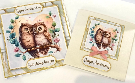 OWL Couples Card Front Mini Kit-1 by Ann Ramsell