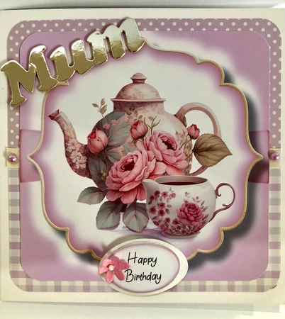 Simple Watercolour Floral Teapot & Teacups Bumper Kit by Ann Ramsell