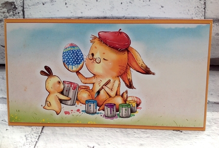 Bunny Artist Easter Money/Gift/Voucher Wallet/Pocket/Envelope by Ann Ramsell