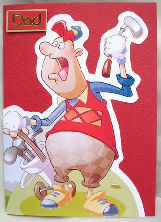 Golf Dude Shaped Card. by Ann Ramsell
