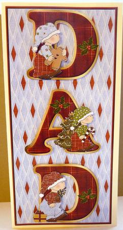 Cute Kids Dad Dl Size with Decoupage by Ann Ramsell