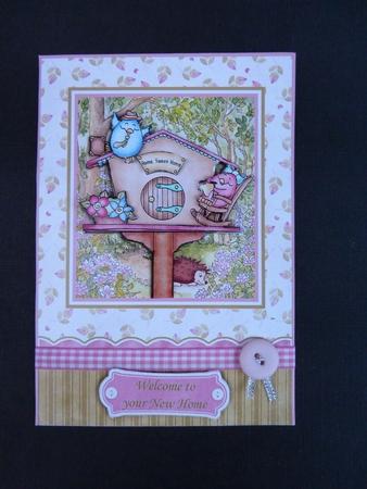 New Home - the Bird House - Decoupage by Ann Ramsell