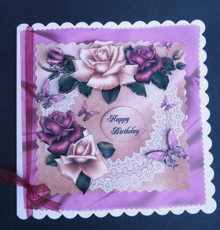 Lace and Roses Quick Card by Ann Ramsell