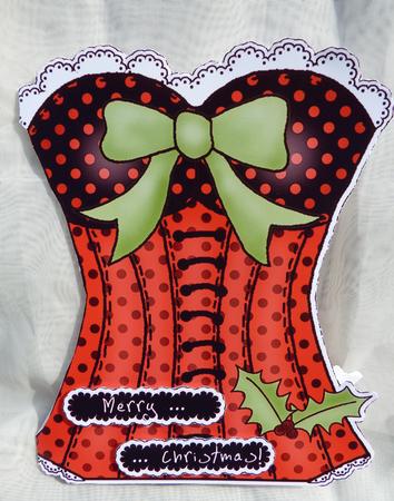 Ohh La La!! Christmas Shaped Card by Ann Ramsell
