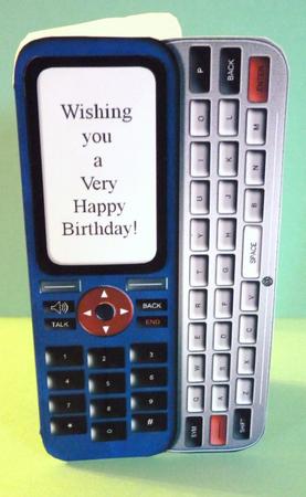 Mobile Phone Shaped Quick Card Front by Ann Ramsell