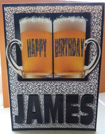 Happy Birthday James (black) by Ann Ramsell