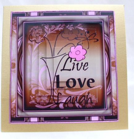 Live Laugh Love Pyramid by Ann Ramsell