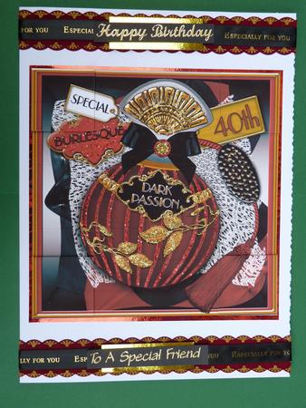Burlesque Perfume 40th Birthday 8inch Topper Sheet by Ann Ramsell
