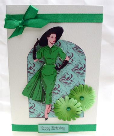 Elegant Lady in Green by Ann Ramsell