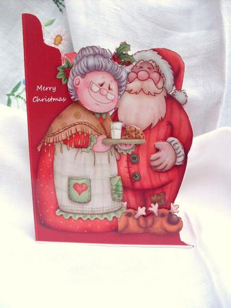 Mr and Mrs Claus Print Cut and Fold by Ann Ramsell