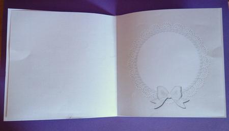 Square Pearls and Lace Card Front or Insert by Ann Ramsell