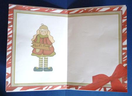 Flakey and Friends Christmas Landscape Insert for an A5 Card by Ann Ramsell