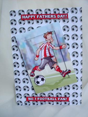 Football Dude Red Inverted Pyramid. by Ann Ramsell