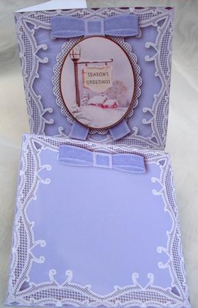 Christmas Pub Sign Mini Card and Matching Envelope Sheet by Ann Ramsell