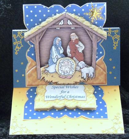 Christmas Nativity Easel & Optional Decoupage by Ann Ramsell