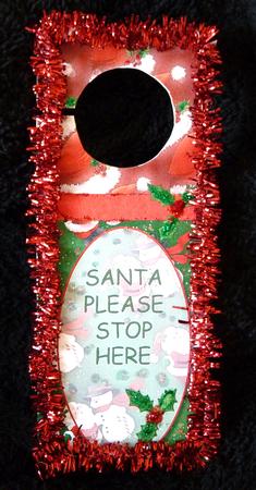 Santa and Snowman Door Hanger by Ann Ramsell