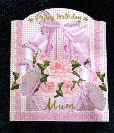 Basket of Roses Back to Front Card Kit by Ann Ramsell