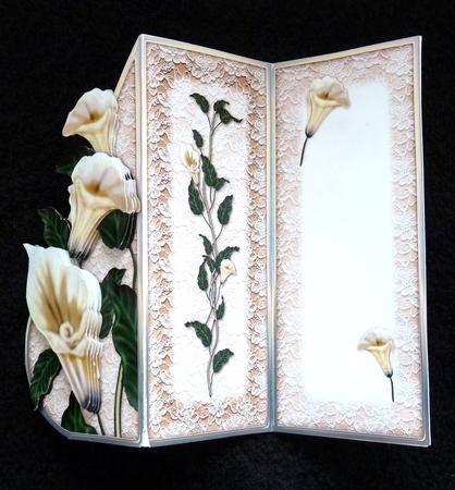 Lillies N Lace Teardrop Card Kit in Coffee Caramel by Ann Ramsell