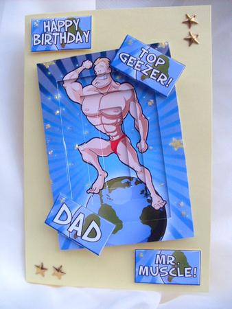 Muscleman Dude Inverted Pyramid. by Ann Ramsell