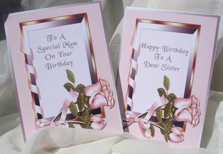 Roses & Ribbon Frame - Mum & Sister Birthday by Ann Ramsell