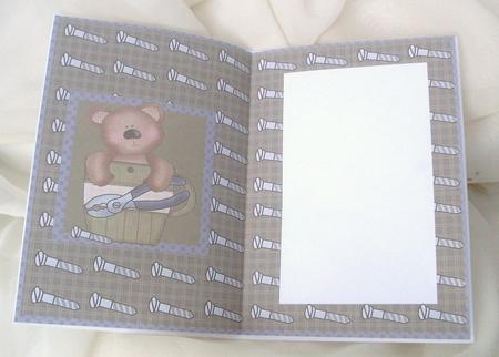 Teacup DIY Bear Card Insert 2 by Ann Ramsell