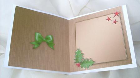 Elegant Christmas Greeting Matching Insert Square Portrait by Ann Ramsell