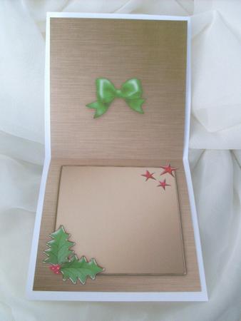 Elegant Christmas Greeting Matching Insert Square Landscape by Ann Ramsell