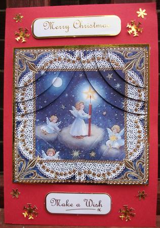 Angels Lite Sky All 4 Rounded Corner Card Front by Ann Ramsell