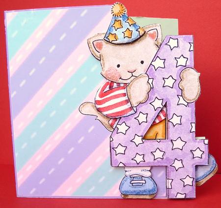 4th Birthday Quick Card by Ann Ramsell