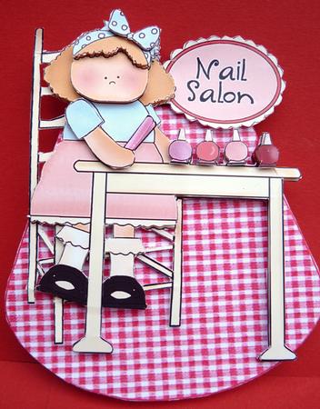 Nail Salon -wobble Card by Ann Ramsell