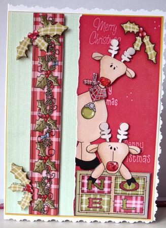 Reindeers at Christmas by Ann Ramsell