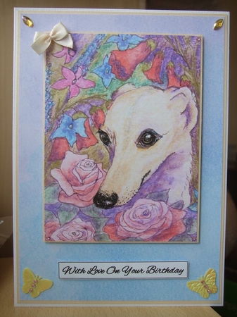 Shy Flower Whippet by Ann-Marie Lawson