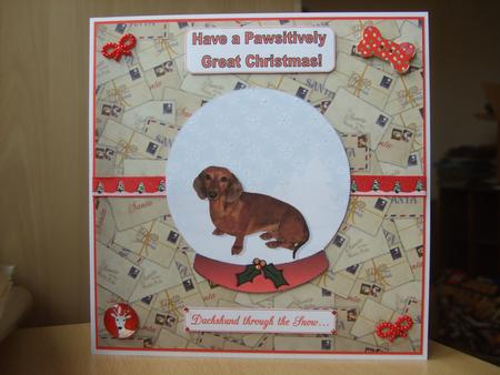 Dachshund Christmas Snow Globe by Ann-Marie Lawson