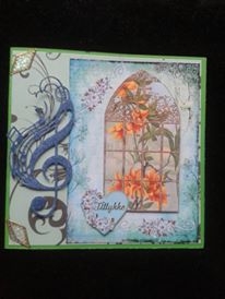 Lily in Church Window - Thinking of You - Deepest Sympathy by Ann-Marie Mathiesen