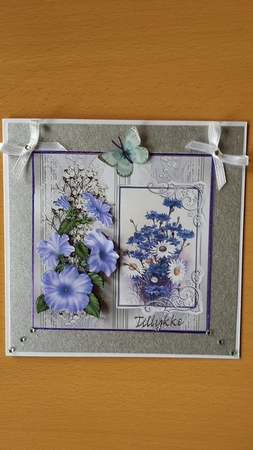 Spring Flowers Card with Decoupage by Ann-Marie Mathiesen