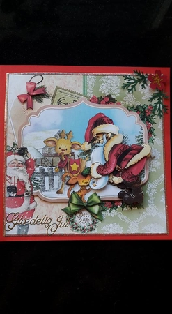 Vintage Santa & Cat Fun Mini Kit by Ann-Marie Mathiesen