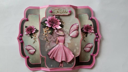 Darling Dahlia -  Quick & Easy Pop-out Card Mini-kit by Ann-Marie Mathiesen