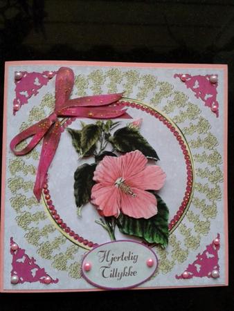Pink Vintage Hibiscus by Ann-Marie Mathiesen